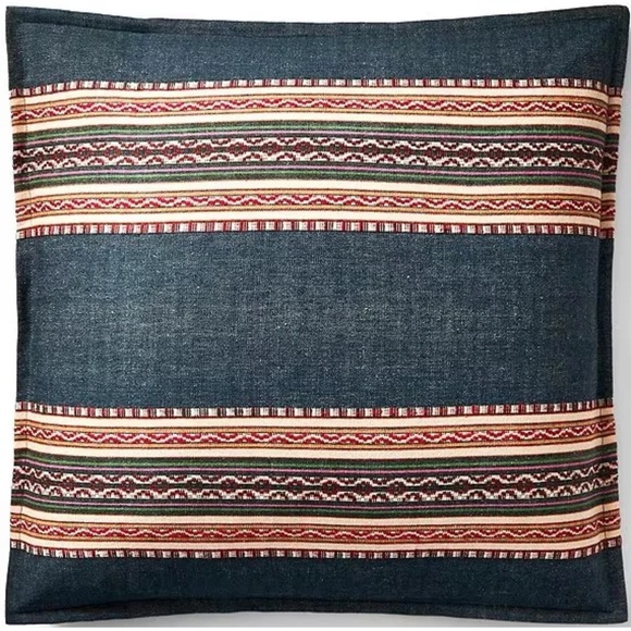 Ralph Lauren Alyssa Multicolor Striped Throw Pillow MSRP $255 20x20 Cotton/Linen - Picture 1 of 16